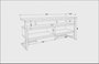 Hanah Home Merrion Soporte de TV Blanco y Roble